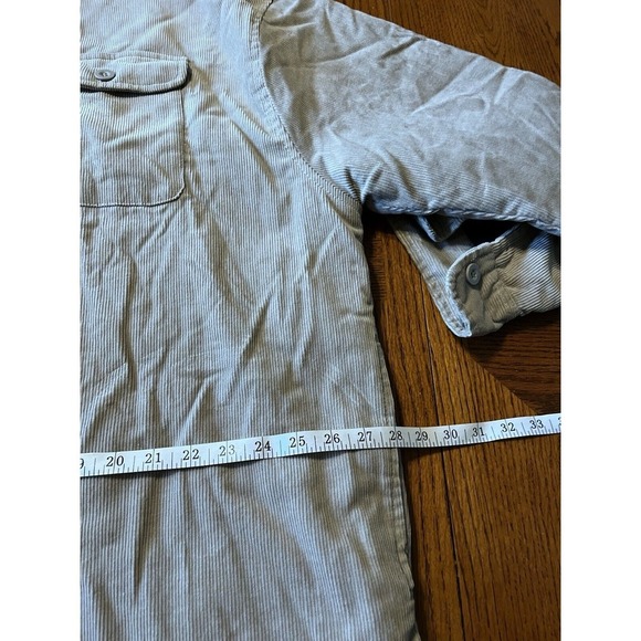 Mens Jacket Coat Tan Corduroy Fleece Lined 2XL Trucker Chore Button Up‎ Pockets - Picture 11 of 13